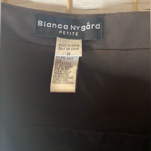 Bianca Nygard Petite Brown Skirt with Large Buttons EUC Size 14 - Picture 5 of 6